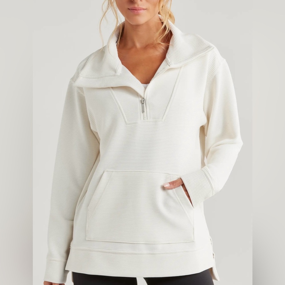 Zella Kickback Ottoman Tunic Size L Ivory/white